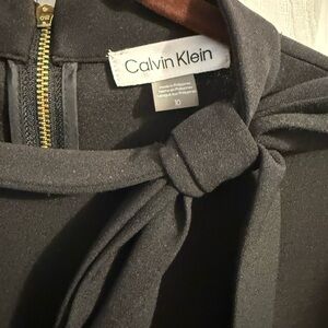 Calvin Klein Charcoal Women's Blazer with Knot Detail